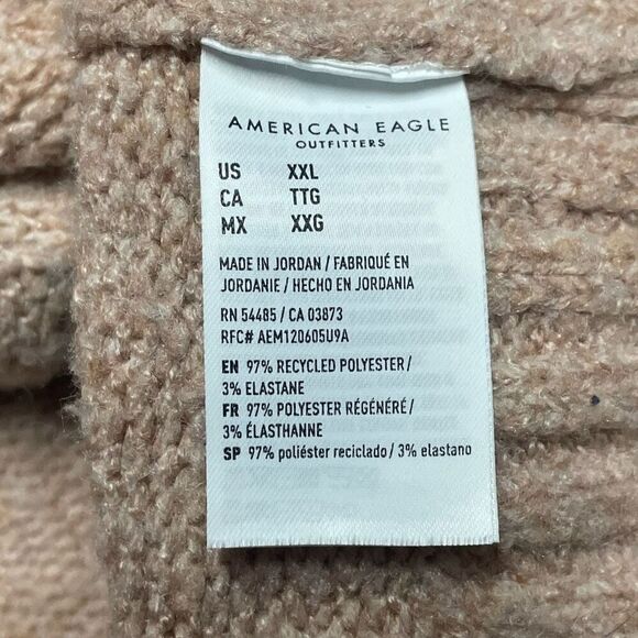 American Eagle Mauve Whoa So Soft Cable Knit Sweater N0289 - Picture 7 of 8